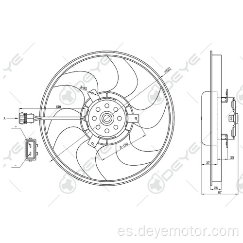 Ventilador del radiador para VW GOLF PARATI SAVEIRO